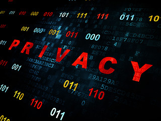 Image showing Protection concept: Privacy on Digital background