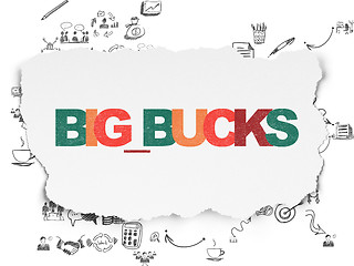 Image showing Finance concept: Big bucks on Torn Paper background