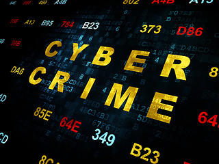 Image showing Protection concept: Cyber Crime on Digital background