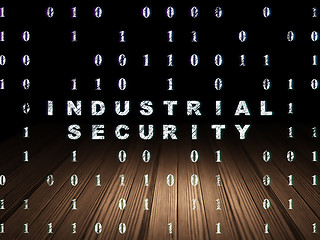 Image showing Safety concept: Industrial Security in grunge dark room