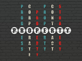 Image showing Business concept: word Property in solving Crossword Puzzle