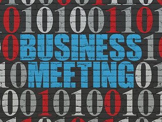 Image showing Finance concept: Business Meeting on wall background