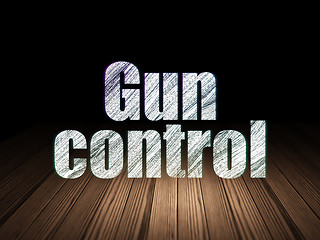 Image showing Privacy concept: Gun Control in grunge dark room