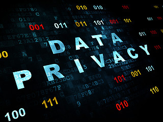 Image showing Protection concept: Data Privacy on Digital background