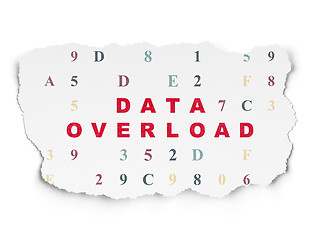 Image showing Information concept: Data Overload on Torn Paper background