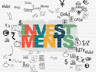 Image showing Money concept: Investments on wall background