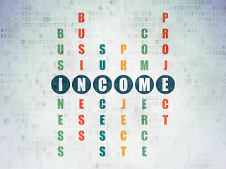 Image showing Business concept: word Income in solving Crossword Puzzle