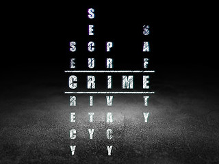 Image showing Security concept: word Crime in solving Crossword Puzzle