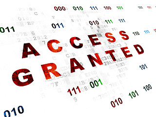 Image showing Privacy concept: Access Granted on Digital background