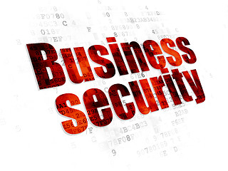 Image showing Protection concept: Business Security on Digital background