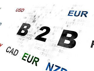 Image showing Finance concept: B2b on Digital background