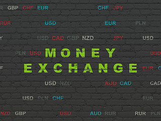 Image showing Currency concept: Money Exchange on wall background