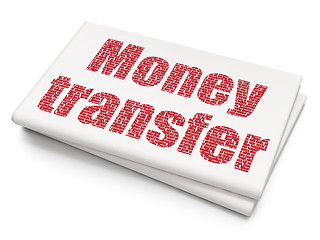 Image showing Business concept: Money Transfer on Blank Newspaper background