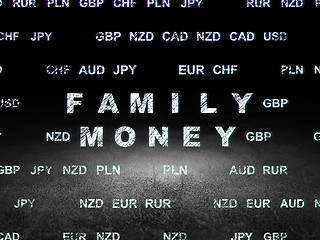 Image showing Money concept: Family Money in grunge dark room