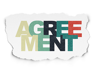 Image showing Finance concept: Agreement on Torn Paper background