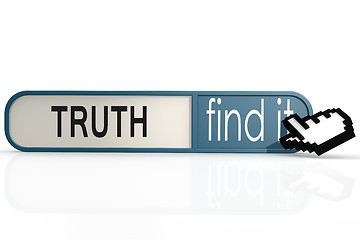 Image showing Truth word on the blue find it banner 