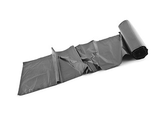 Image showing roll of black dustbin liners