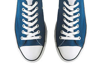 Image showing pair of generic sneakers isolated on white