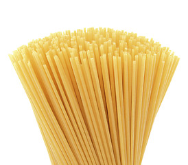 Image showing Uncooked pasta spaghetti macaroni isolated on white background