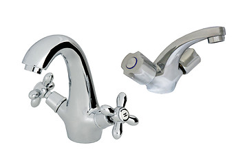 Image showing old with modern stainless steel tap