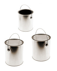 Image showing cans with paint isolated on white