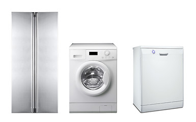 Image showing refrigerator, washing machine and dishwasher