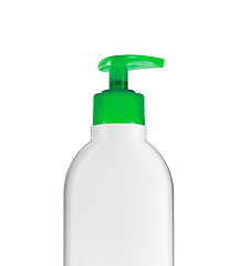 Image showing liquid soap in plastic bottle