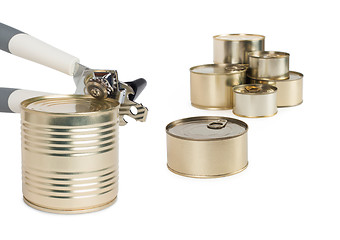 Image showing Tin cans opener