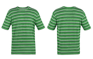 Image showing green striped t-shirt