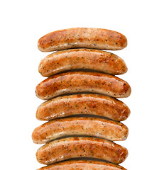 Image showing Roasted sausages
