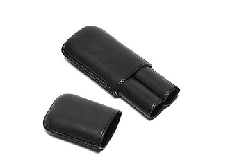 Image showing cigars leather case
