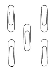 Image showing Paper clip isolated on white background