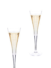 Image showing close up of champagne in glasses