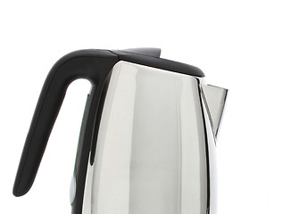 Image showing close up of stainless steel electric kettle