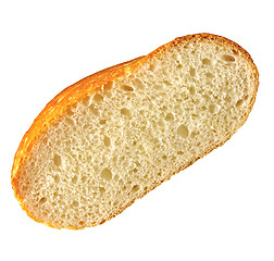 Image showing Fresh bread slice isolated