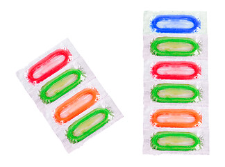 Image showing Colorful condoms