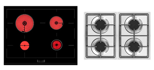 Image showing electric and gas-cooker 