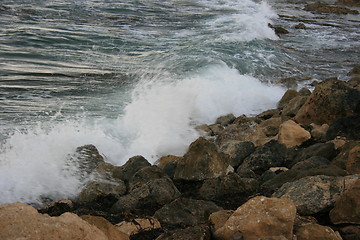 Image showing Rocks and waves