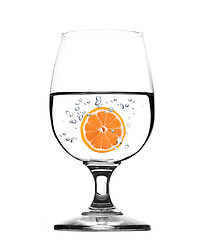 Image showing Glass of water with grapefruit -concept