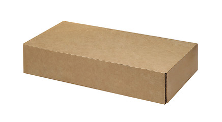 Image showing Cardboard Box isolated on a White background