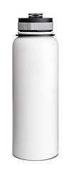 Image showing White Sport Plastic Water Bottle
