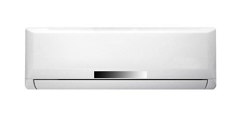 Image showing White color air conditioner machine isolated