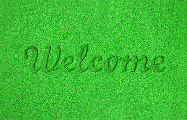 Image showing Welcome mat background