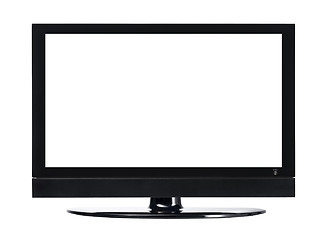 Image showing LCD screen TV with white background