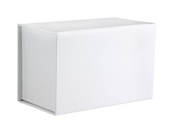 Image showing White cardboard box front view isolated on white background