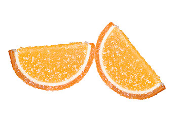 Image showing orange jelly in sugar