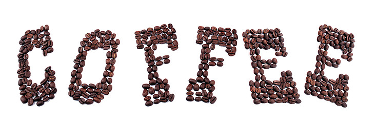 Image showing Background with coffee beans