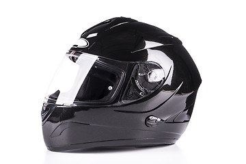 Image showing Black helmet Isolated on white background