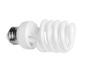 Image showing Energy saving fluorescent light bulb