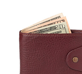 Image showing close up of  wallet with money